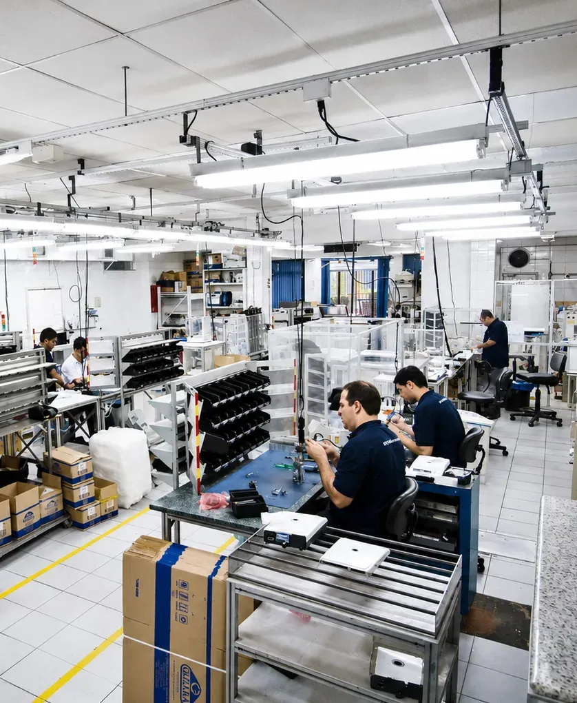 Equipe da Gehaka em operação no dia a dia da fábrica